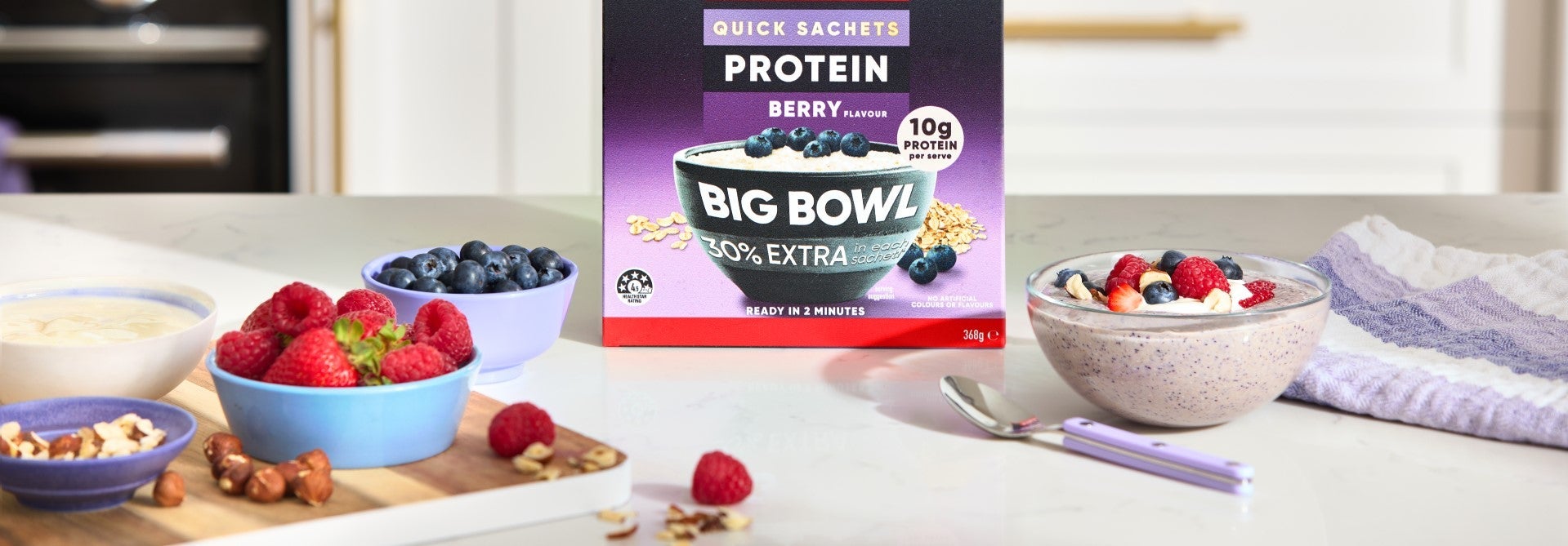 Berry Breakfast Protein Smoothie Bowl