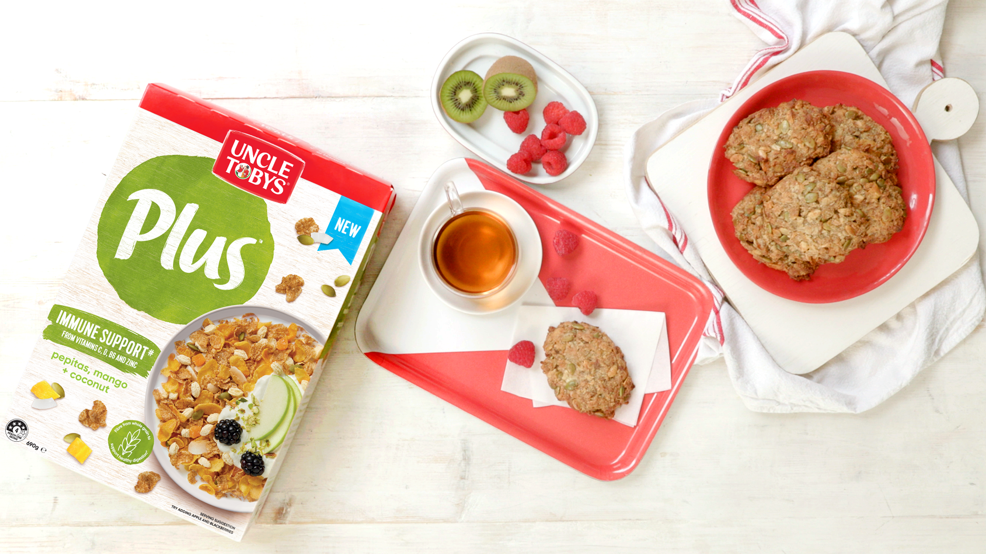 Uncle Tobys Plus Immune Support Breakfast Bars