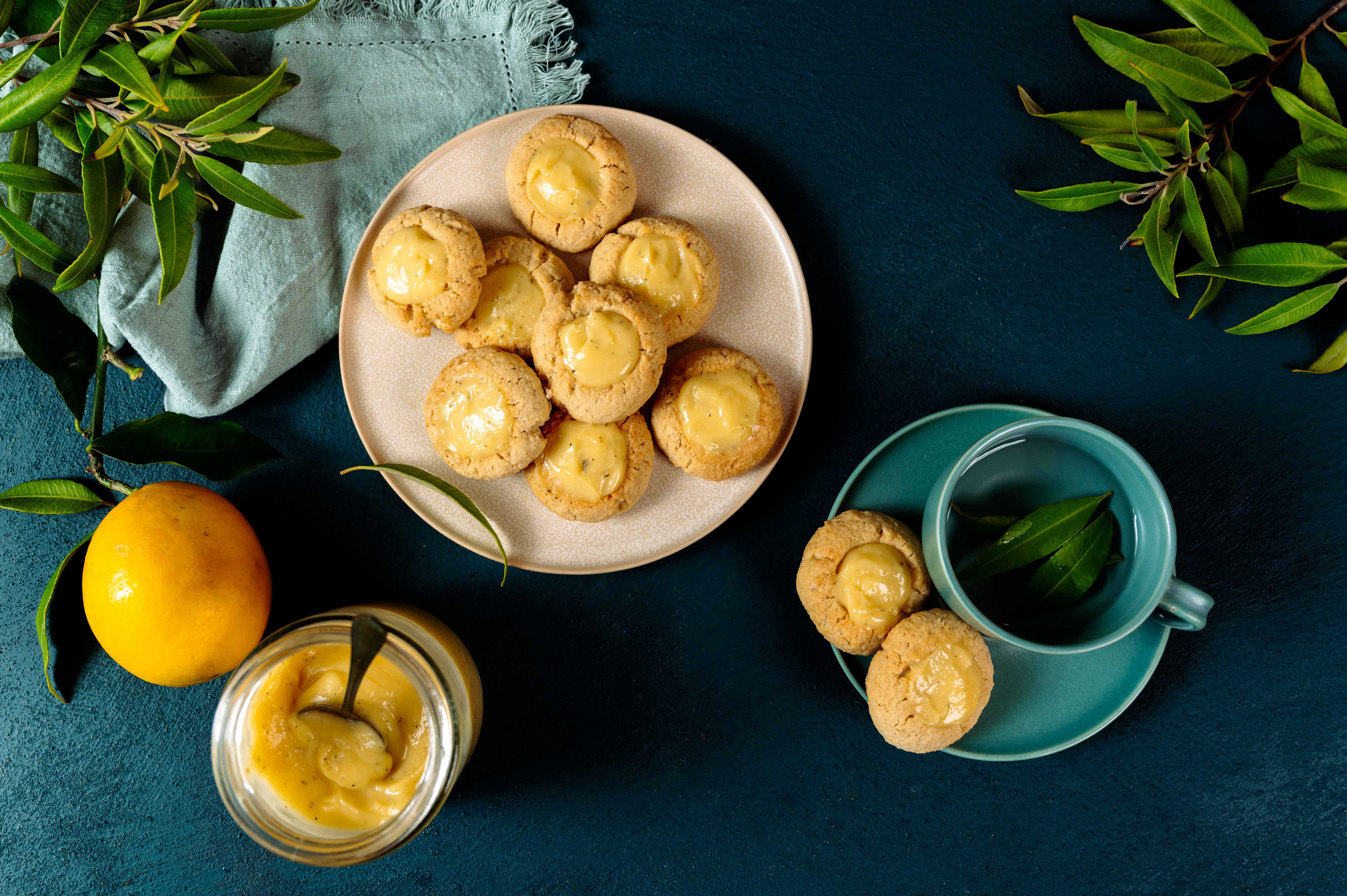 Lemon Myrtle Curd Drop Biscuits