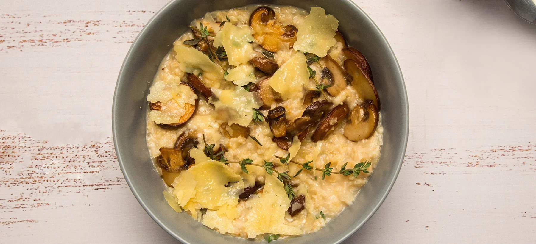 Mushroom, Thyme and Parmesan Oats