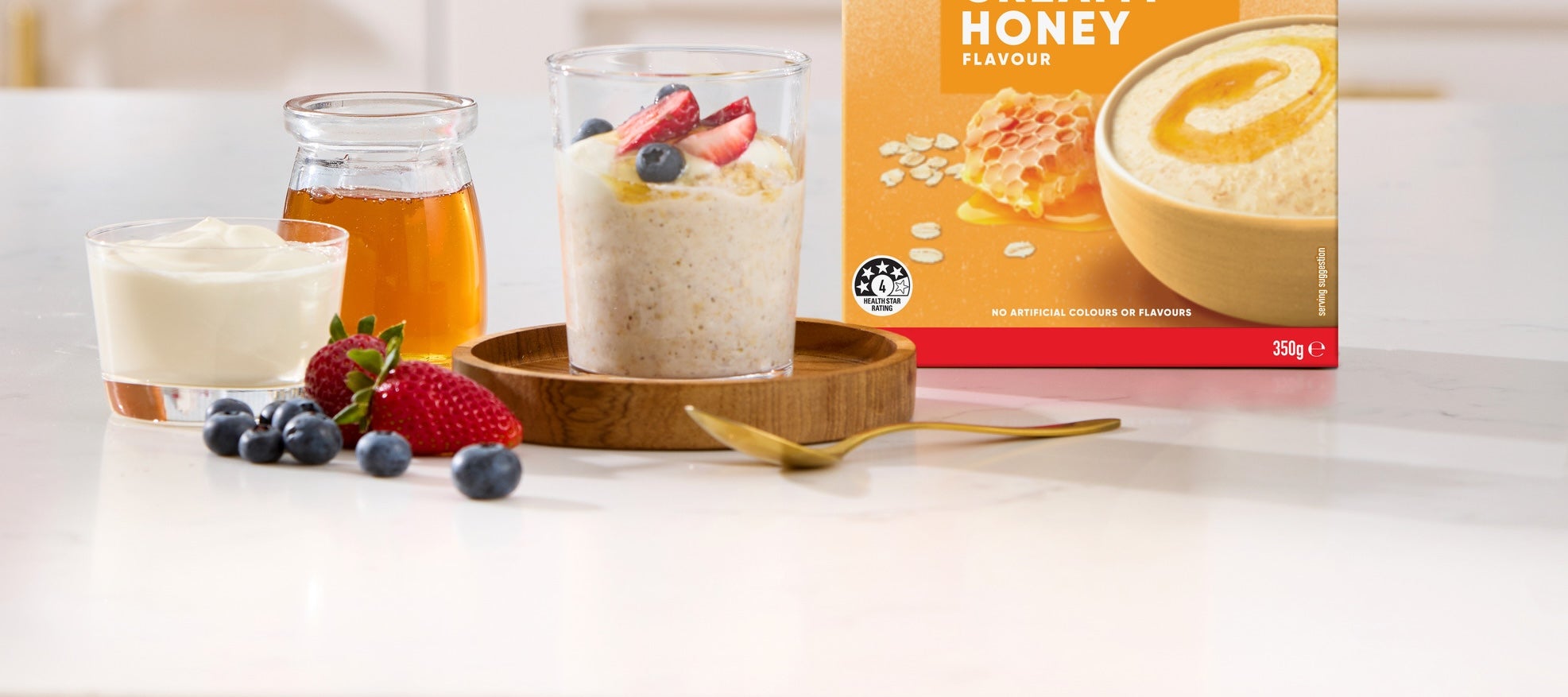 creamy honey banner