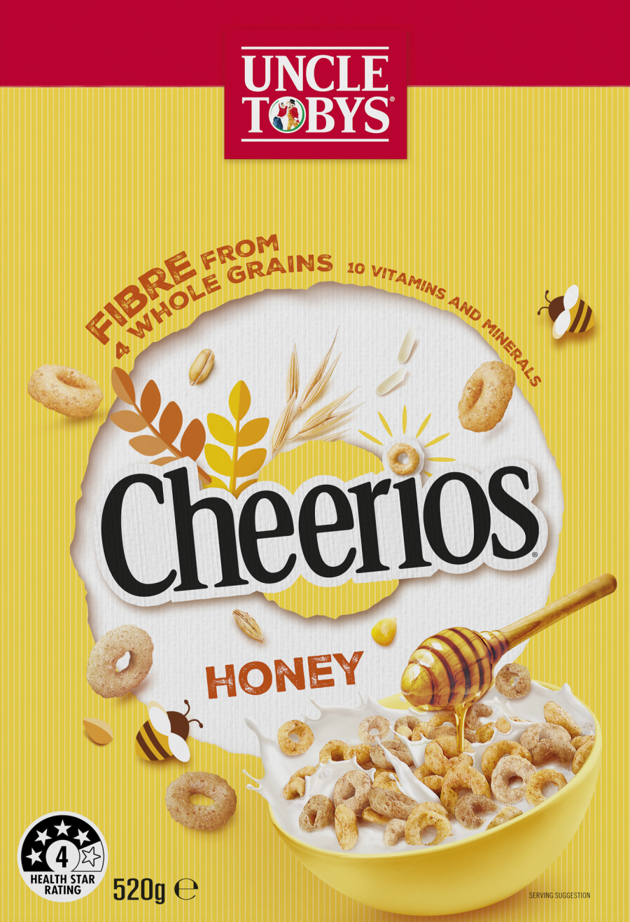Uncle Tobys Cheerios Honey 520g